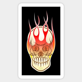 Tribal Celtic Flaming Skull Sticker